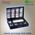 Cash box with money tray with combination lock